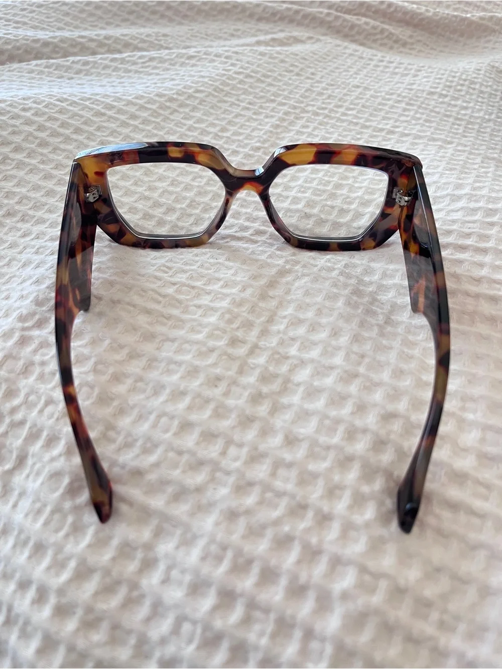 SHEIN Women's Tortoise Square Chunky Eyeglasses - Brown